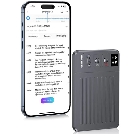 BeatWizards Academy AI Voice Recorder Voice Recorder with No Fee for Transcribe & Summarize Empowered by ChatGPT APP and WEB Sync Support 107 Languages 64GB MemoryDigital Voice Recorder for Meetings/Calls-Dark Gray
