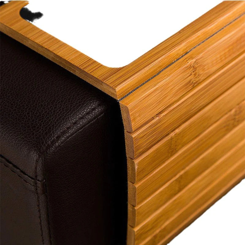 BeatWizards Wooden Sofa Tray with Phone Holder