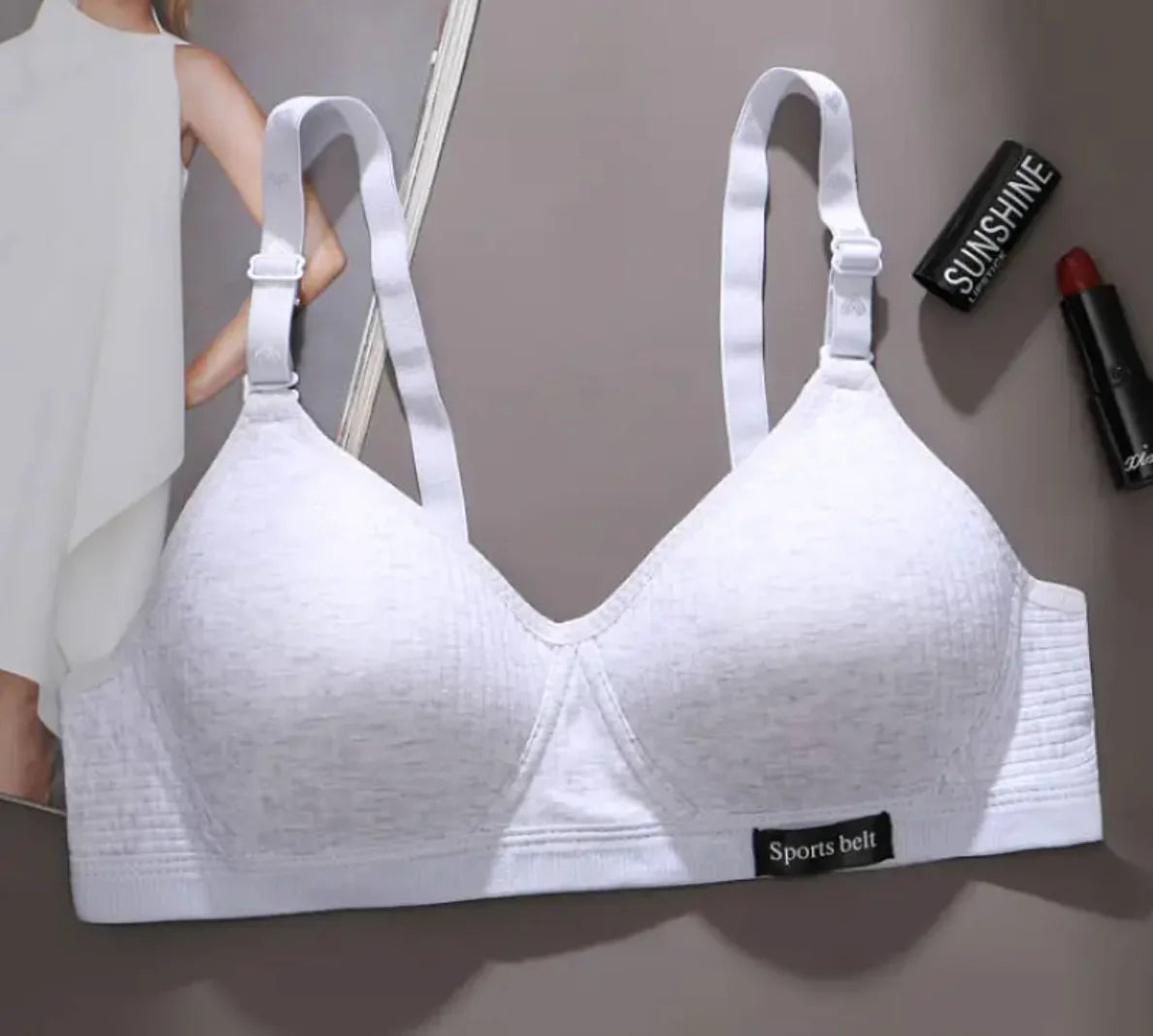 Girls' Seamless Cotton Bra – Wire-Free Comfort