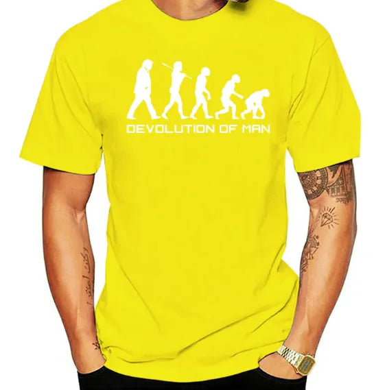 BeatWizards Academy Devolution of Man Round neck short sleeve T-shirt