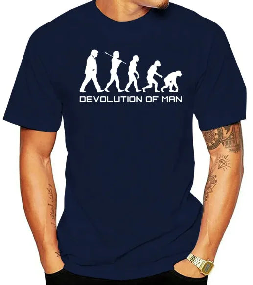 BeatWizards Academy Devolution of Man Round neck short sleeve T-shirt