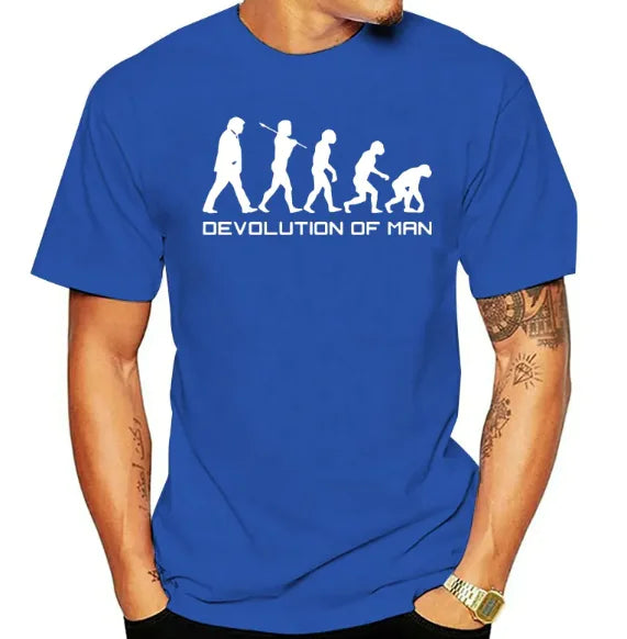 BeatWizards Academy Devolution of Man Round neck short sleeve T-shirt