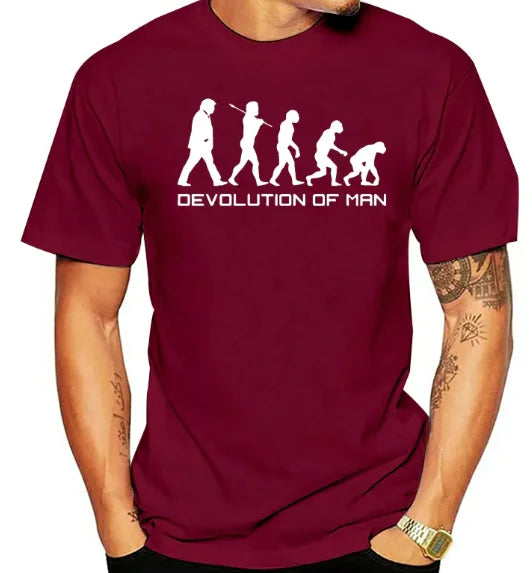 BeatWizards Academy Devolution of Man Round neck short sleeve T-shirt